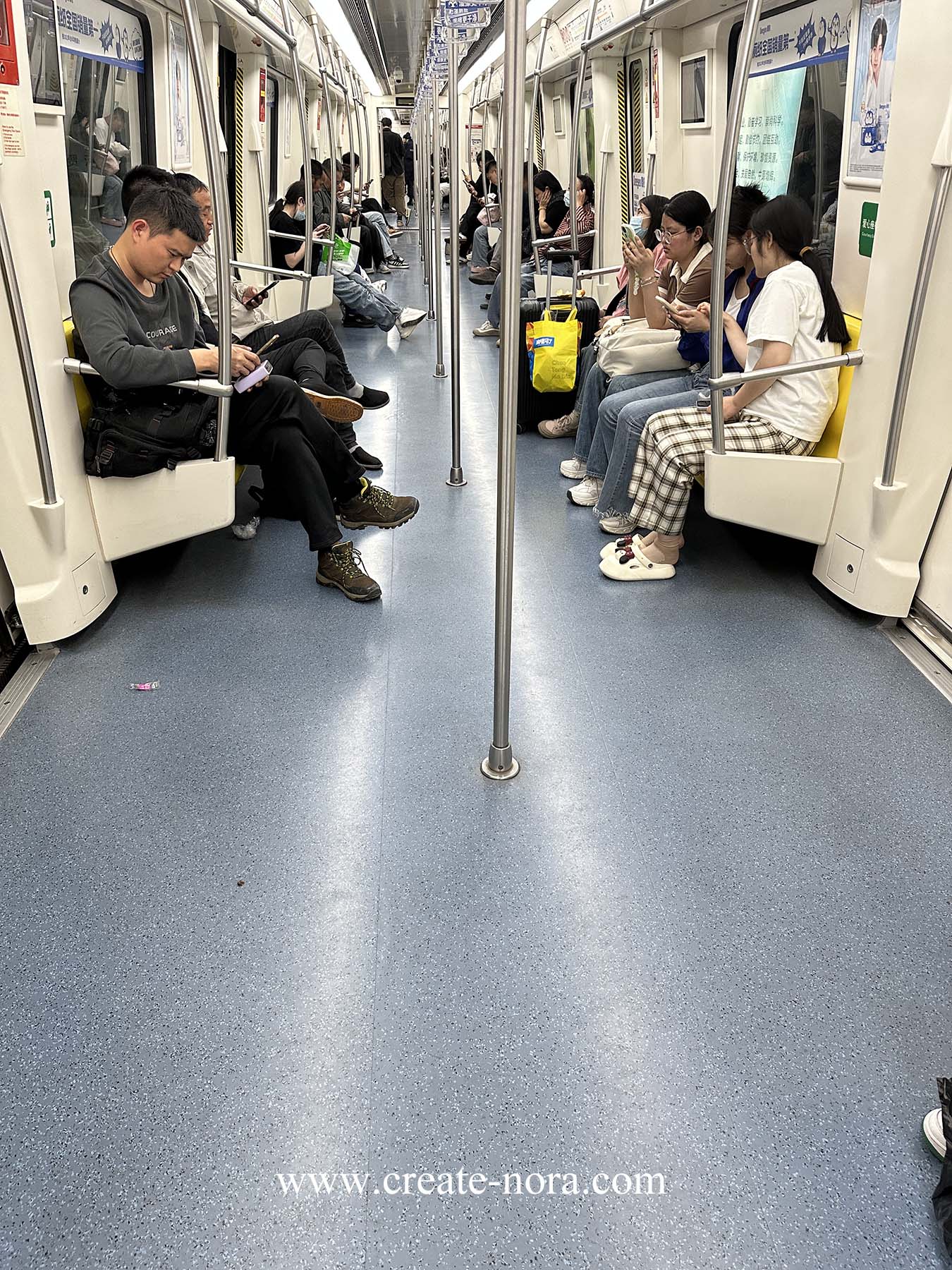 the photo of nora rubber flooring in Zhengzhou Metro 6